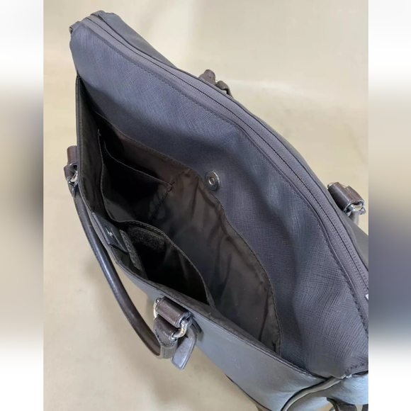 Tumi Villa Ravema Grey/Brown 15" Laptop Case Briefcase - Picture 5 of 16